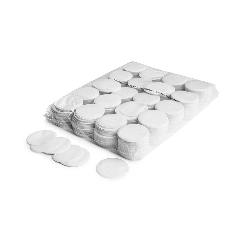 Slowfall confetti rounds Ø 55mm - White