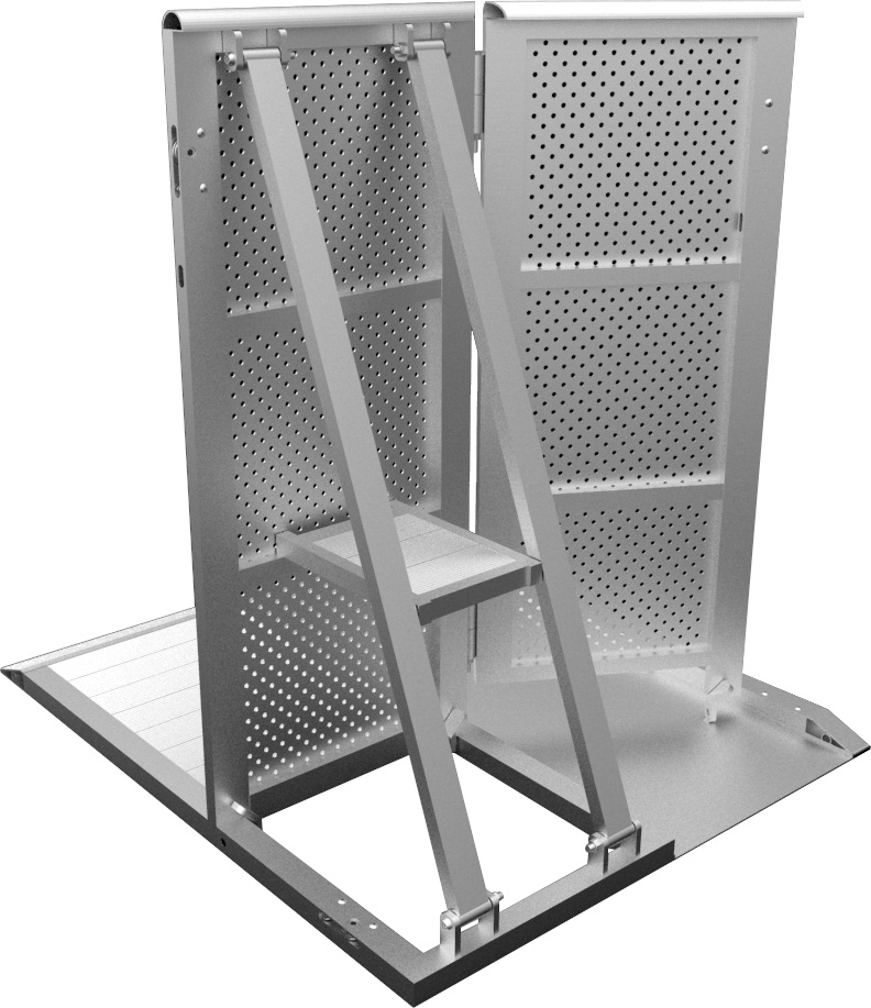 Crash Barrier - gerades Element mit Kabelführungstür