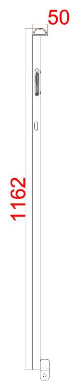 Crash Barrier - flexibles Element  - BLACK