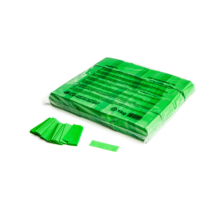Slowfall confetti rectangles 55x17mm - Light Green