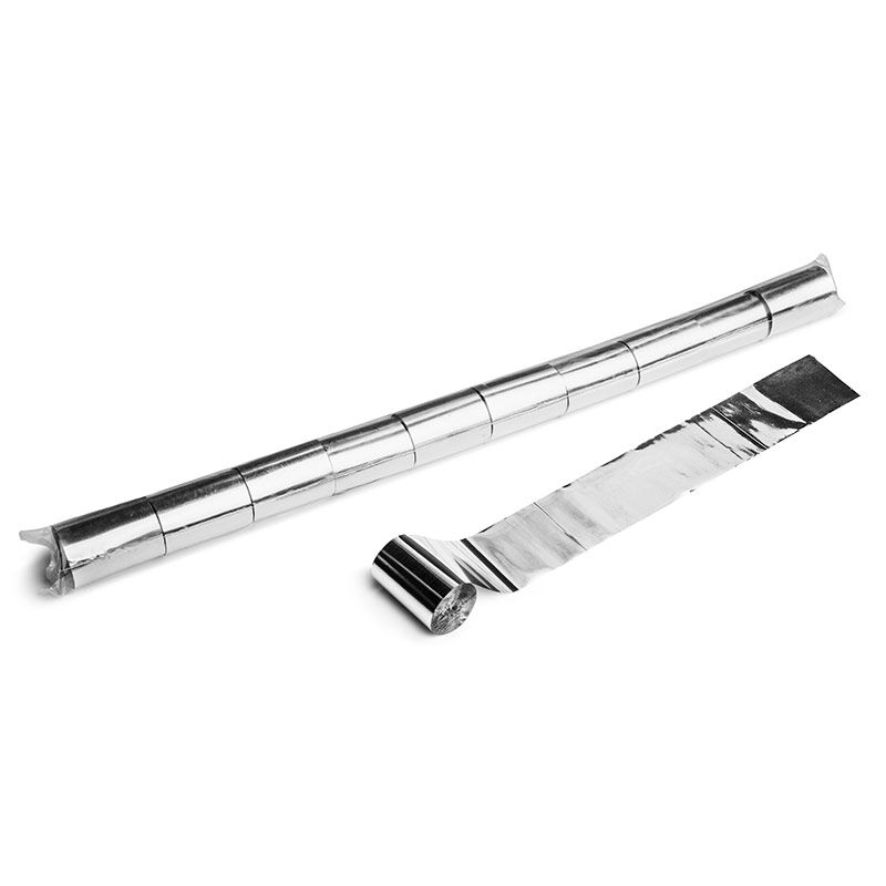 Metallic Stadium Streamers 20m x 5cm - Silver