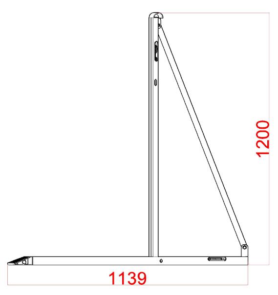 Crash Barrier - gerades Element mit Kabelführungstür