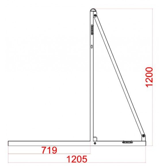 Crash Barrier - Tor mit Kabelführung - BLACK