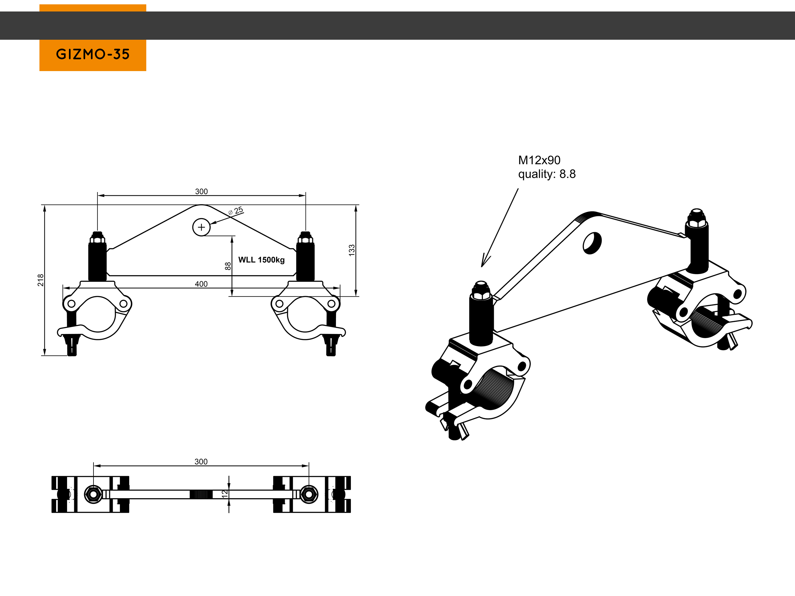 Anschlagpunkt für iM-Type verzinkt, 750kg