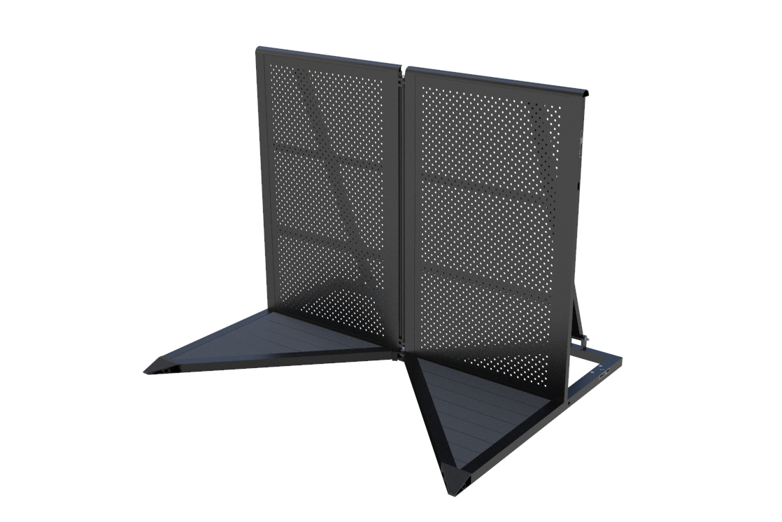 Crash Barrier - Ecke 90-270° - BLACK