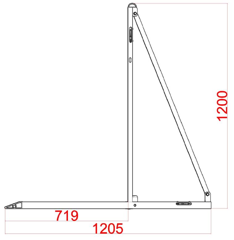 Crash Barrier - Ecke 90-270° - BLACK