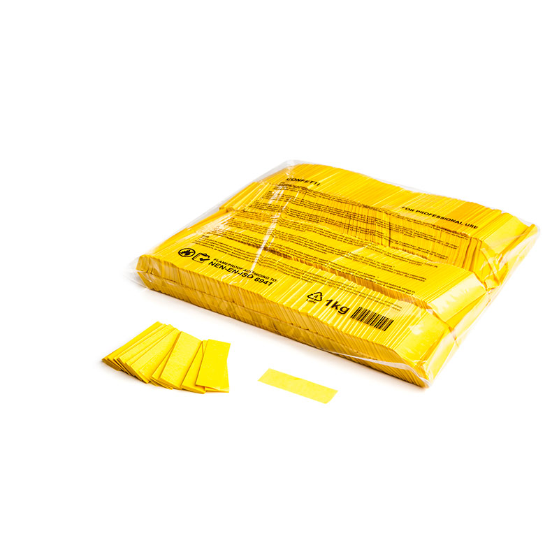 Slowfall confetti rectangles 55x17mm - Yellow