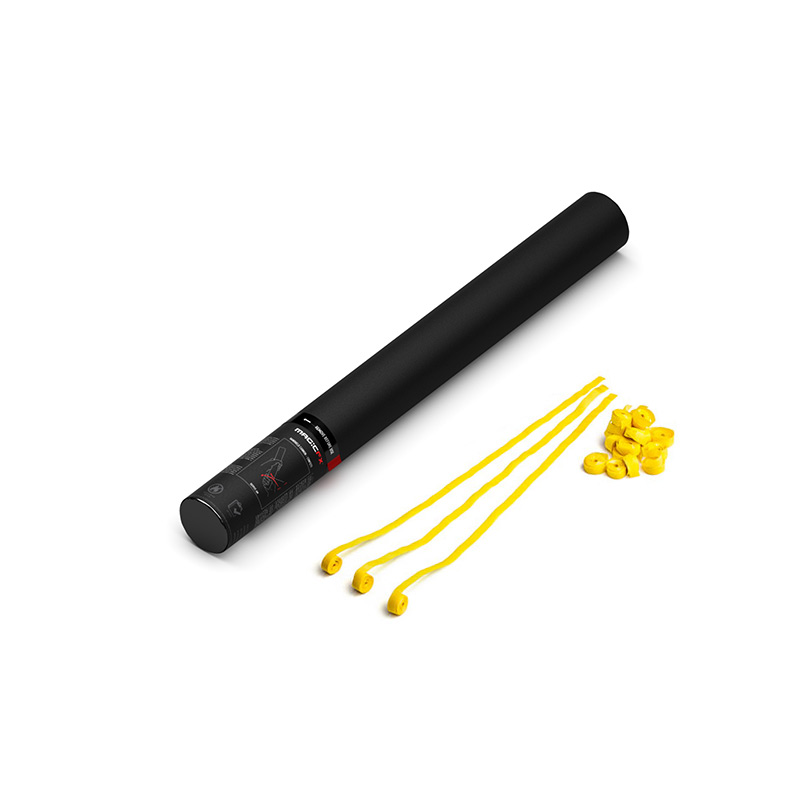 Handheld Cannon Streamers Yellow 50cm