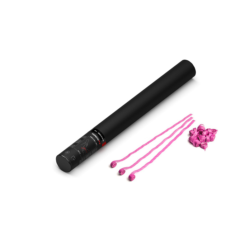 Handheld Cannon Streamers Pink 50cm
