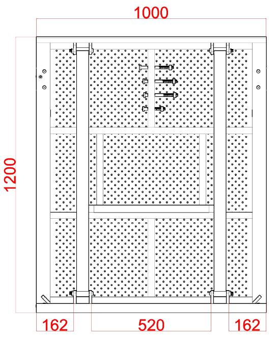 Crash Barrier - gerades Element - BLACK