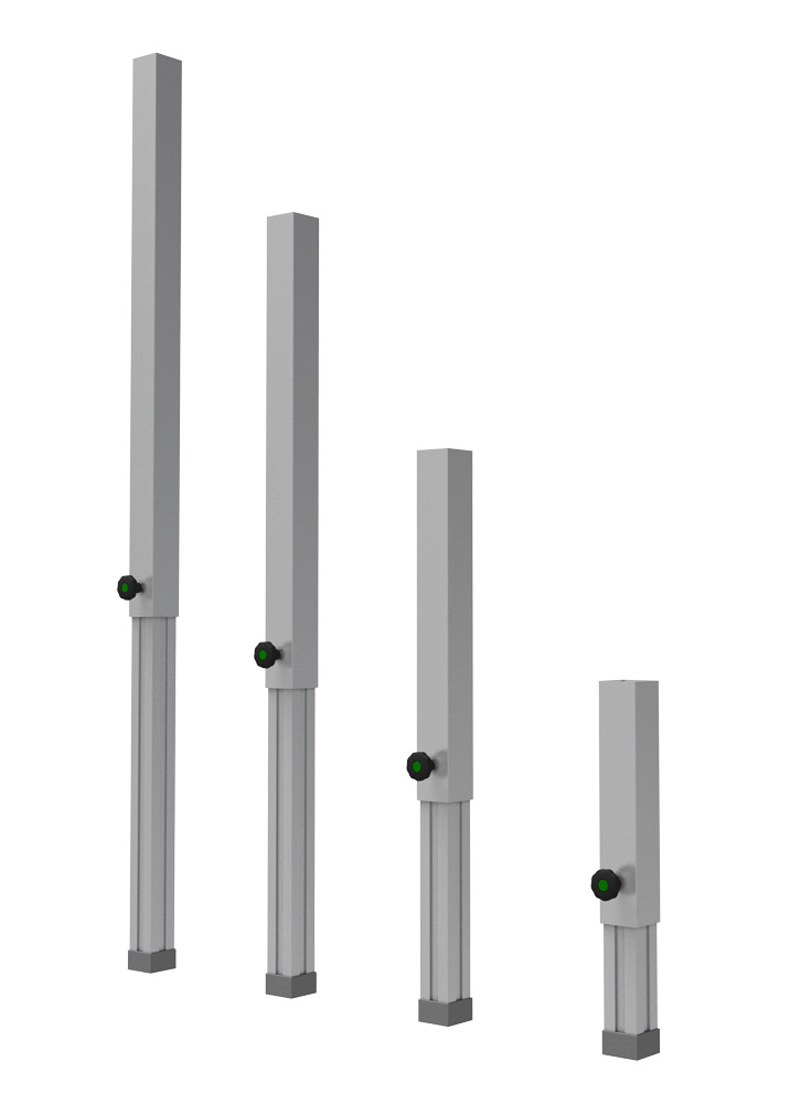 Steckfüße (4Stk) 60x60mm - 100-180cm für GT Stage Deck