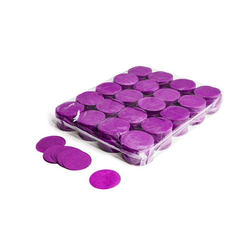 Slowfall confetti rounds Ø 55mm - Purple