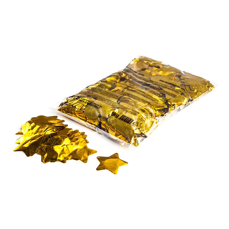 Metallic confetti stars Ø 55mm - Gold