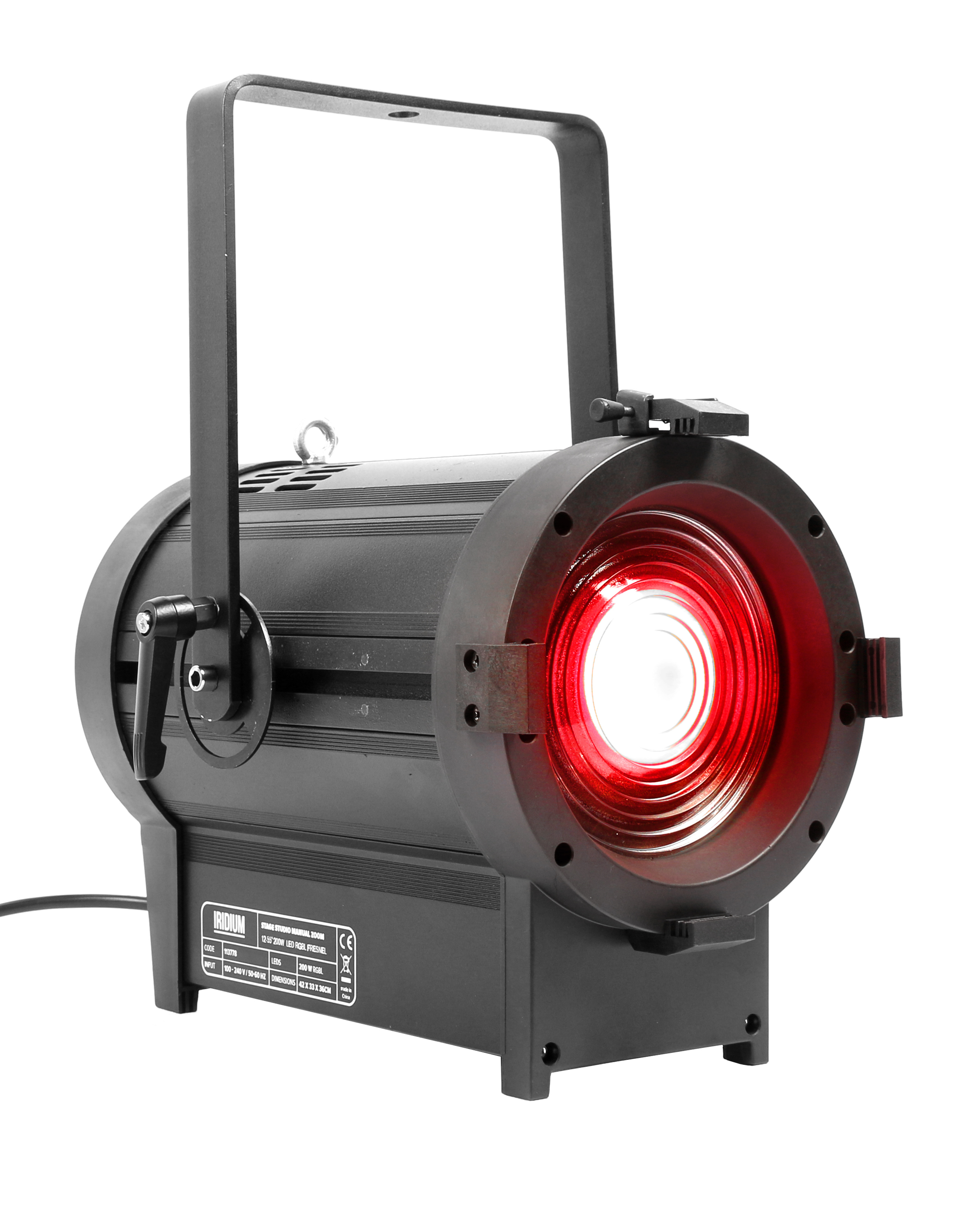 Stage Studio Manual Zoom 12-55° 200W LED COB RGBL Fresnel