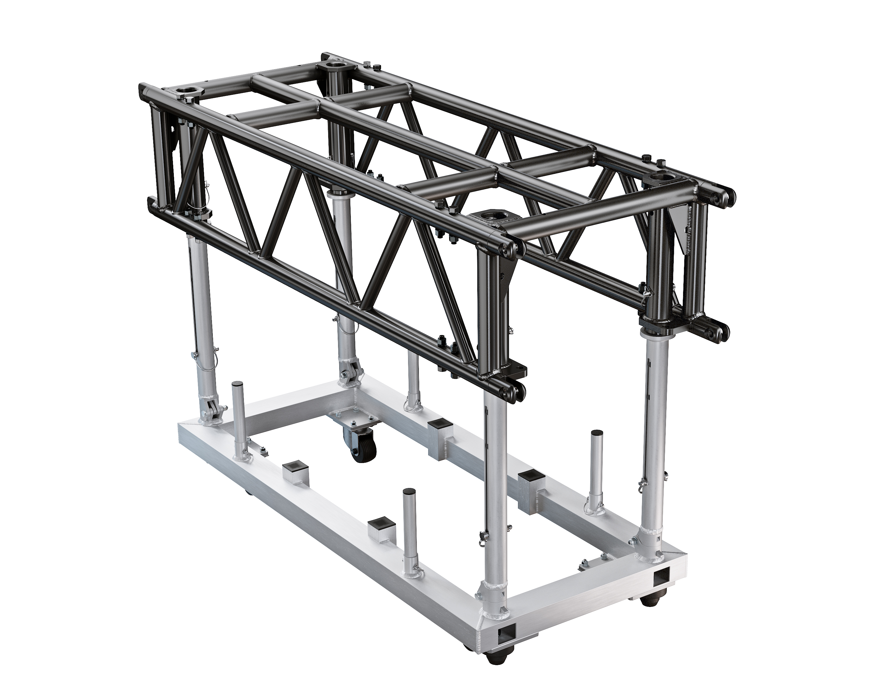 PreRig Truss 1600 stage black Set incl. Dolly