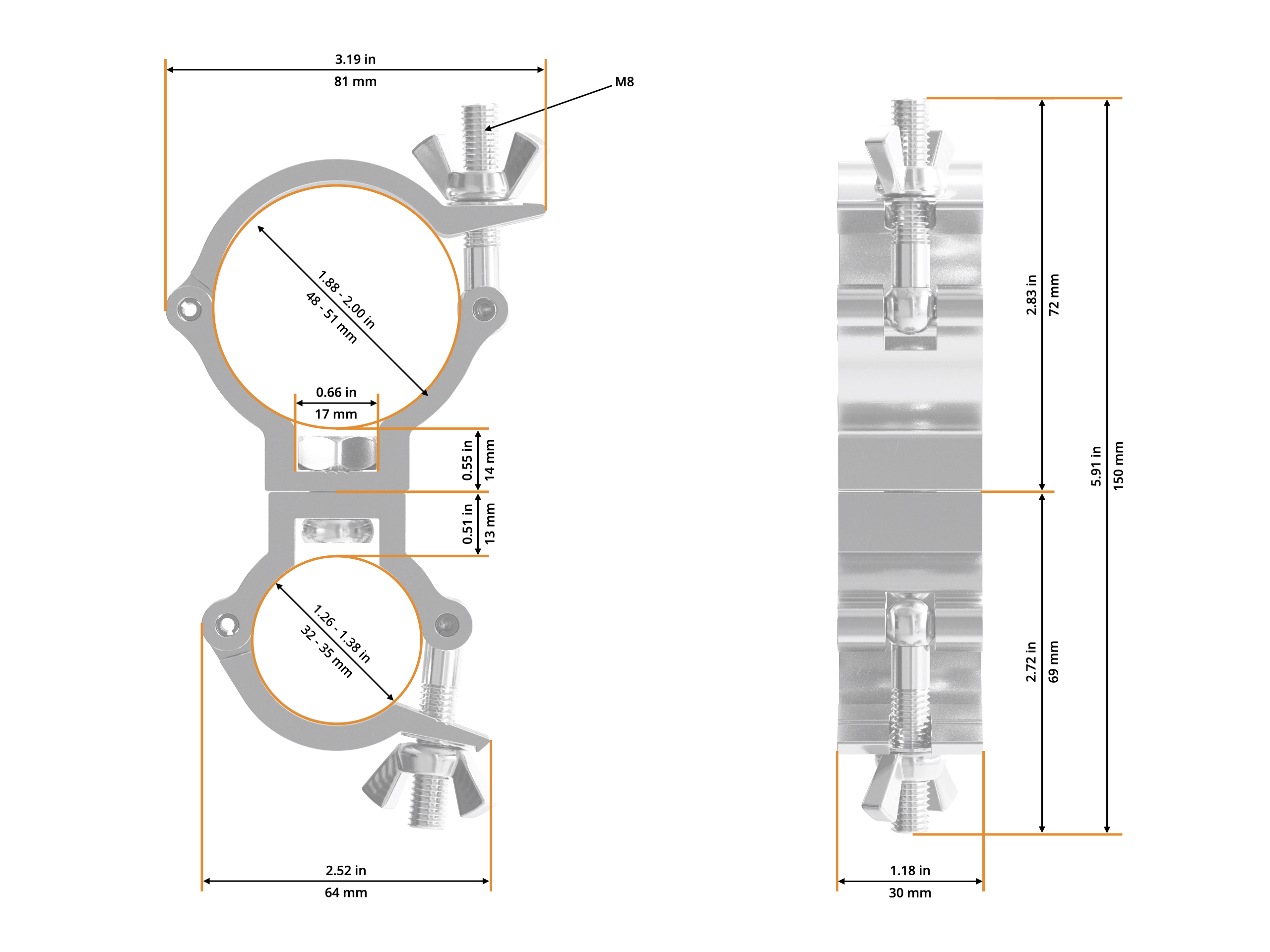 Swivel Coupler 35-50/30/75kg