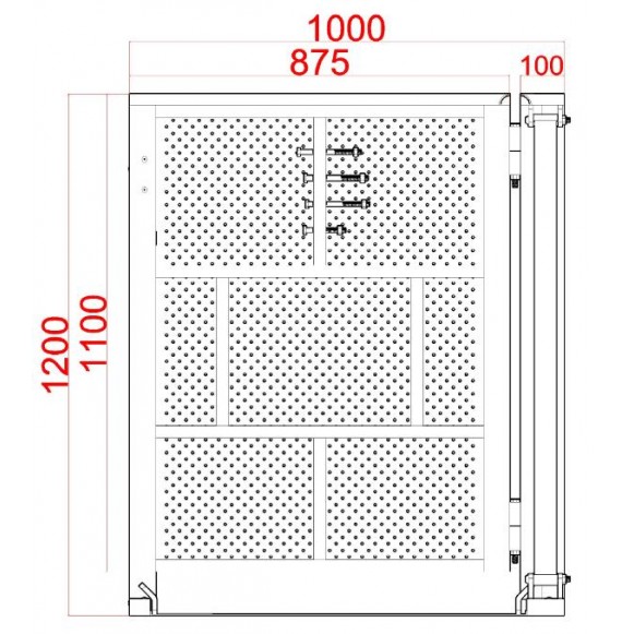 Crash Barrier - Tor mit Kabelführung - BLACK