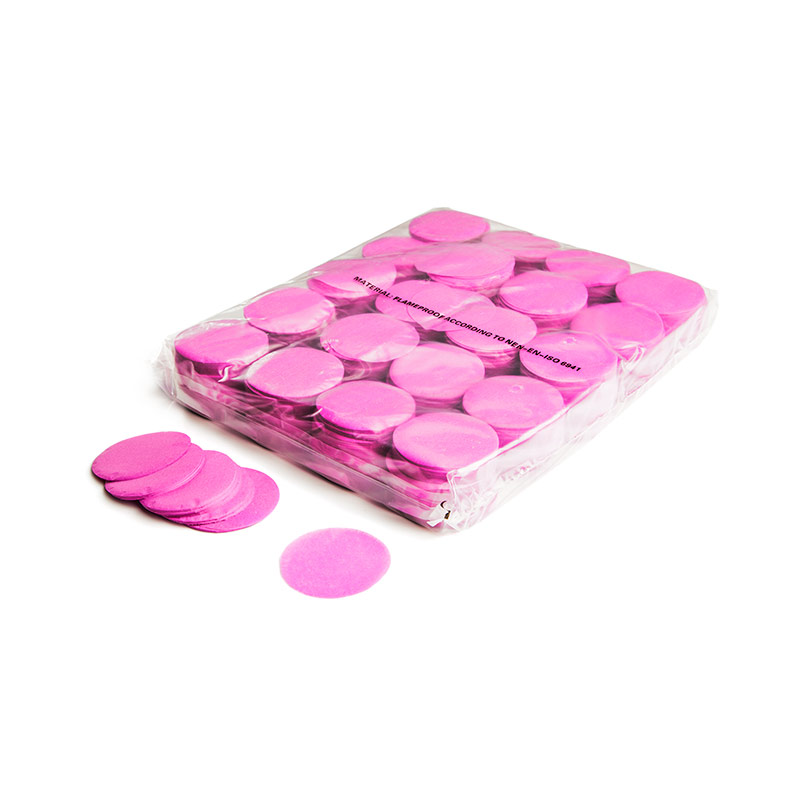 Slowfall confetti rounds Ø 55mm - Pink