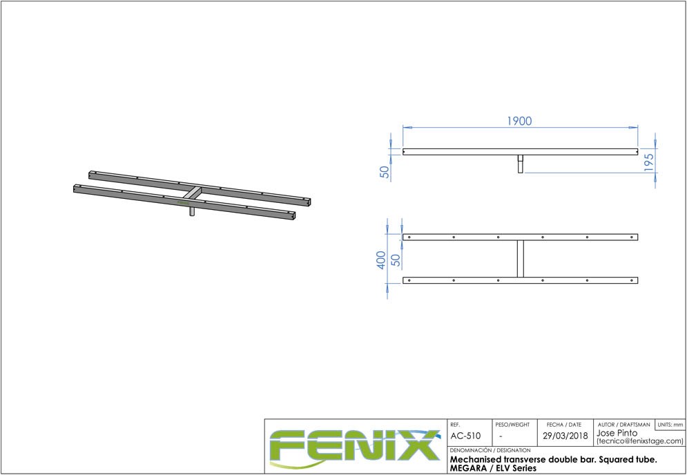 T-Bar AC-510 eckig für Stativ Megara/ELV