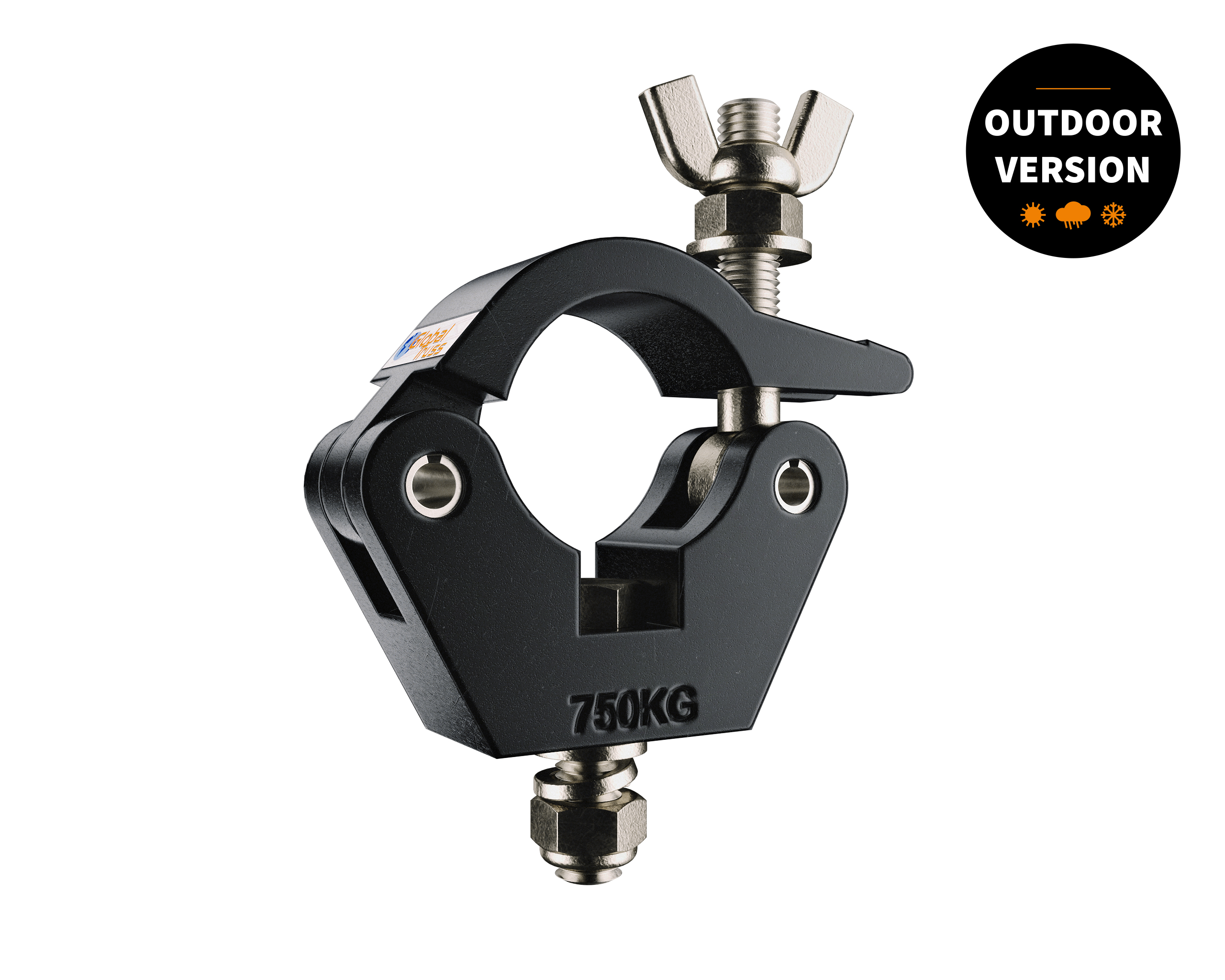 Half Coupler Slim Hex 48-51/30/750kg stage black Outdoor