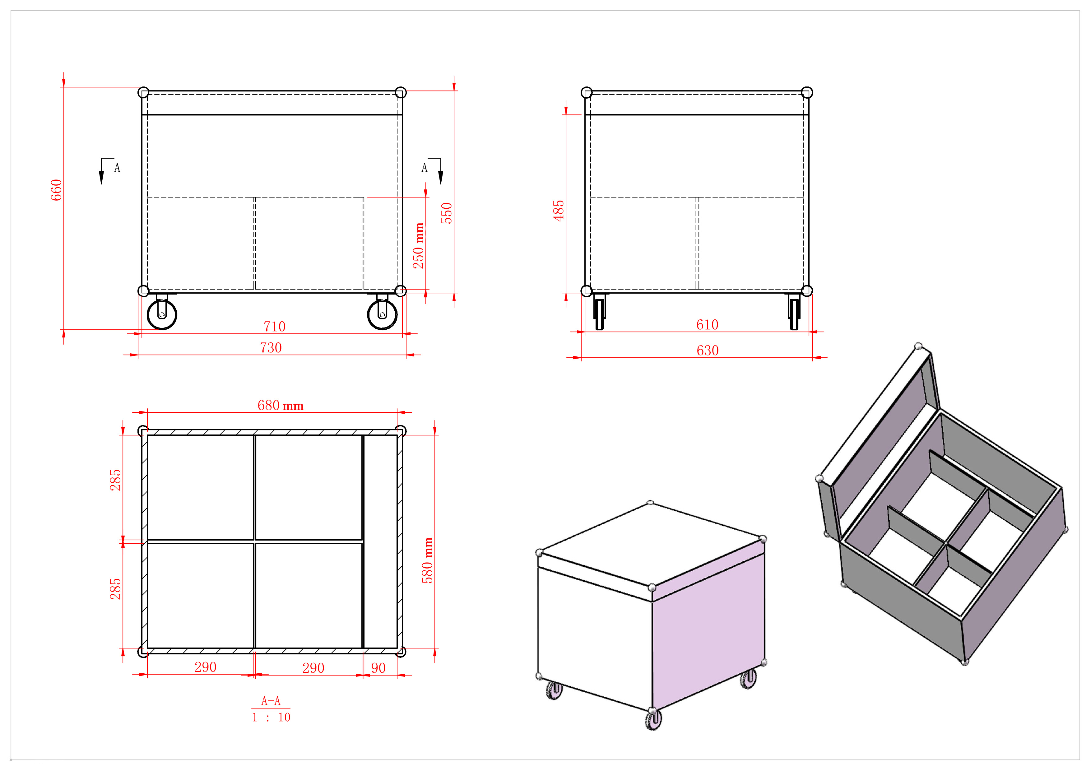 Tour Case Pro 4in1 für LED Studio Manual Zoom 200W