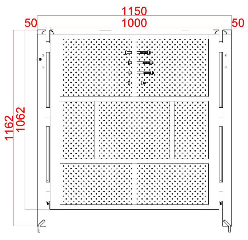 Crash Barrier - flexibles Element  - BLACK