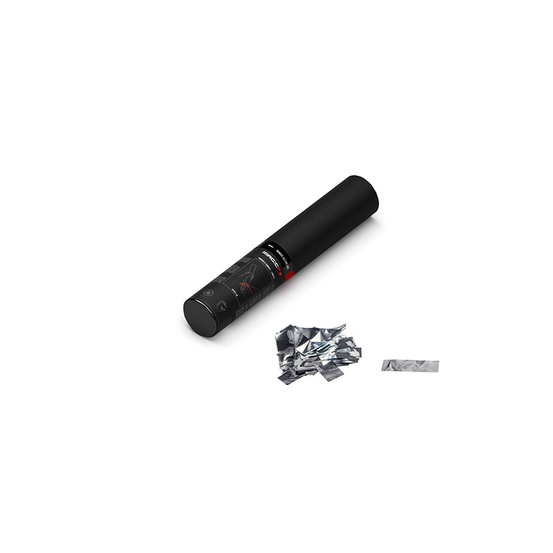 Handheld Cannon S Confetti Silver Metallic 28cm