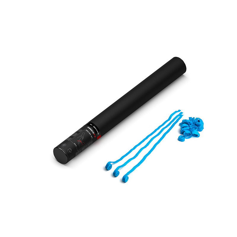 Handheld Cannon Streamers Light Blue 50cm