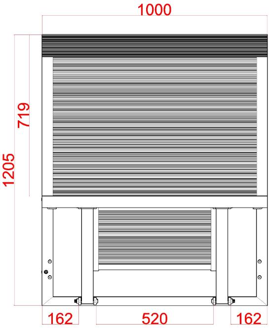 Crash Barrier - gerades Element - BLACK