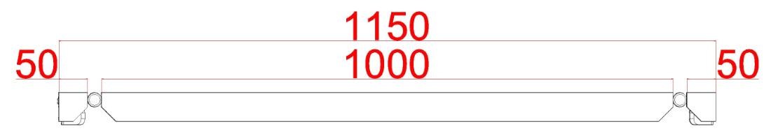 Crash Barrier - flexibles Element  - BLACK