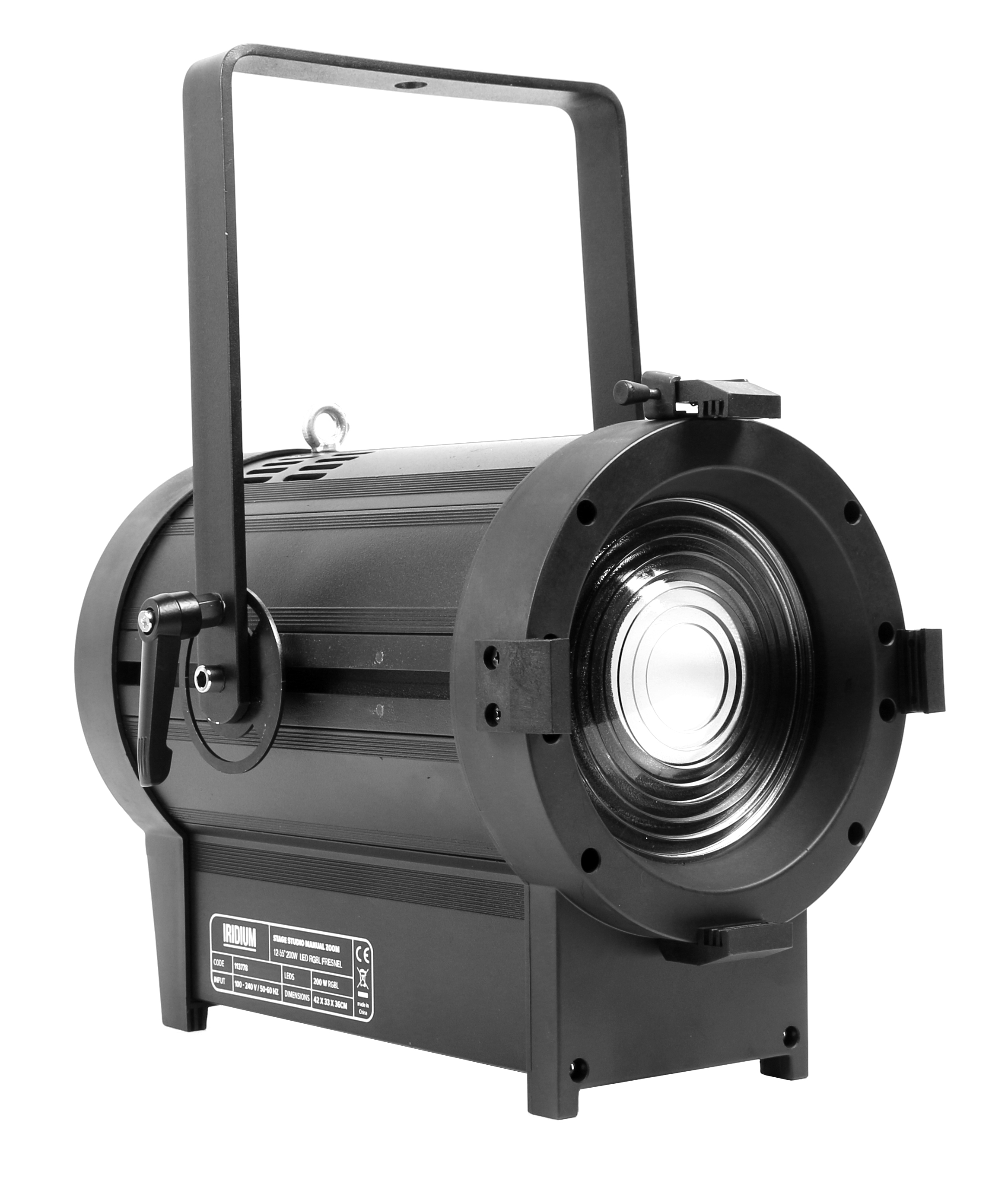 Stage Studio Manual Zoom 12-55° 200W LED COB RGBL Fresnel