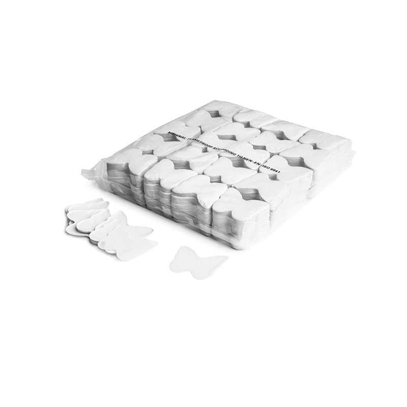 Slowfall confetti butterflies Ø 55mm - White