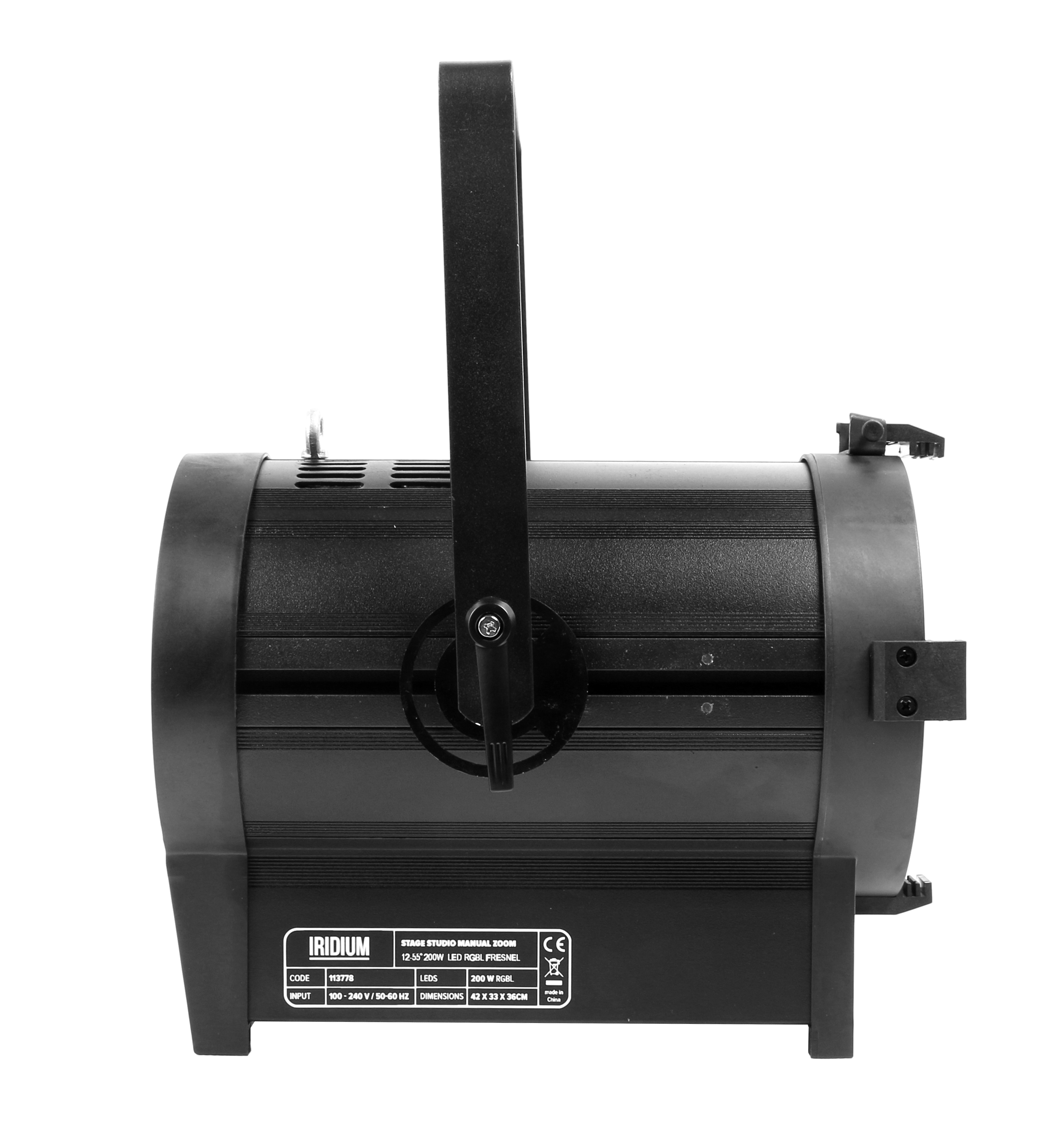 Stage Studio Manual Zoom 12-55° 200W LED COB RGBL Fresnel