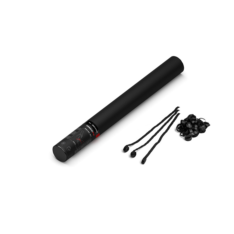 Handheld Cannon Streamers Black 50cm