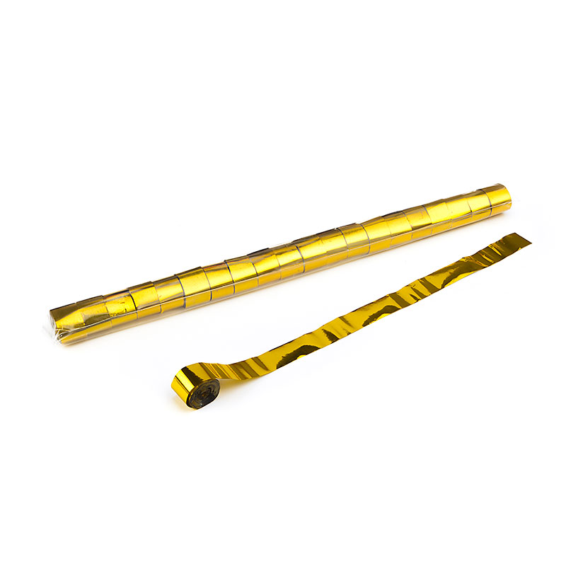 Metallic Stadium Streamers 20m x 2.5cm - Gold