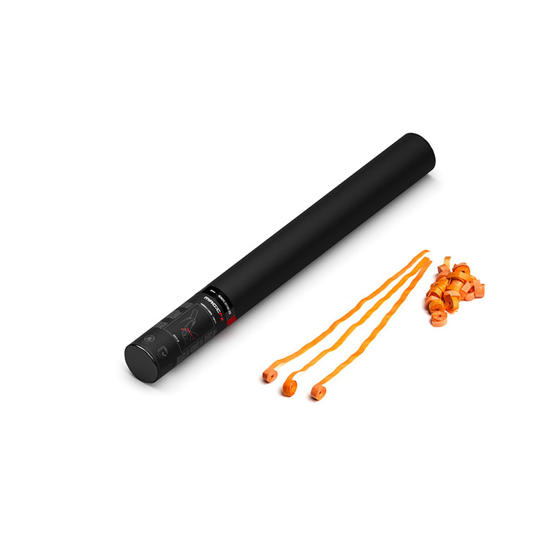 Handheld Cannon Streamers Orange 50cm