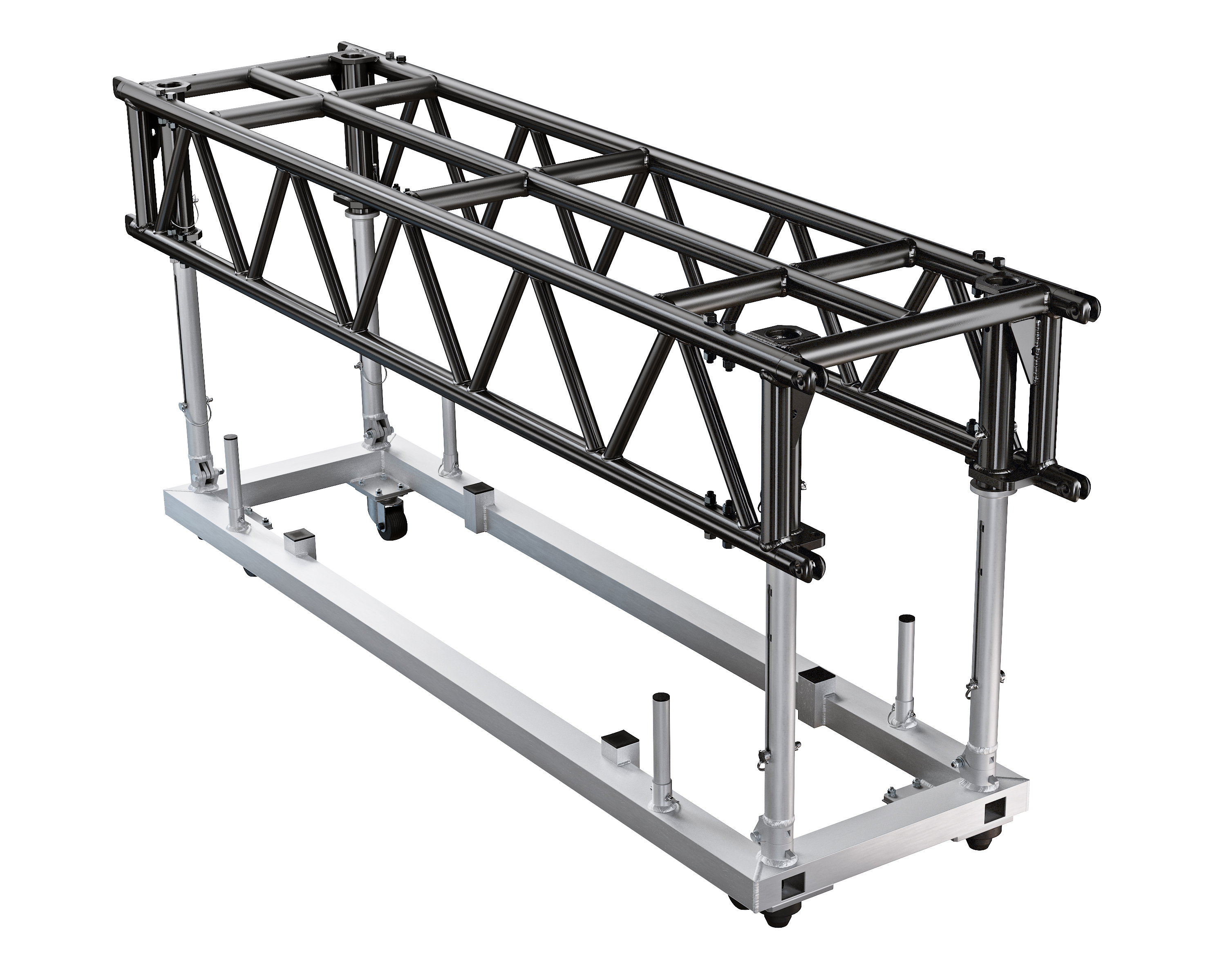 PreRig Truss 2400 stage black Set incl. Dolly
