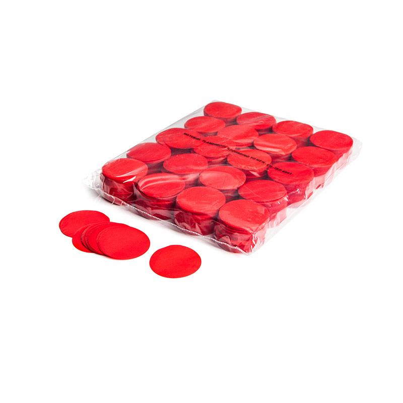 Slowfall confetti rounds Ø 55mm - Red