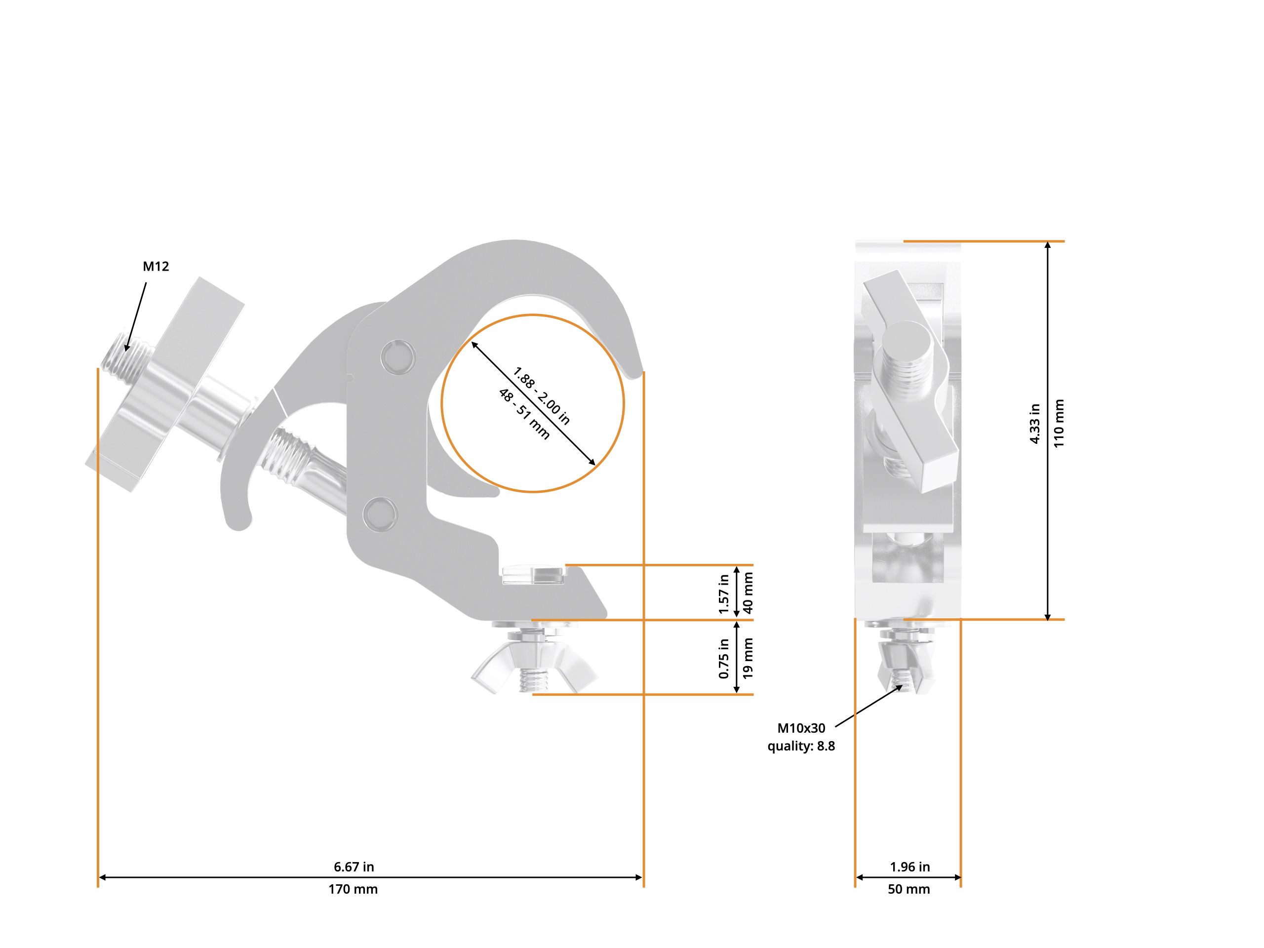 Selflock Hook Easy 48-51/30/250kg