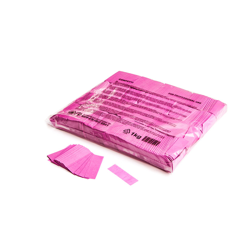 Slowfall confetti rectangles 55x17mm - Pink