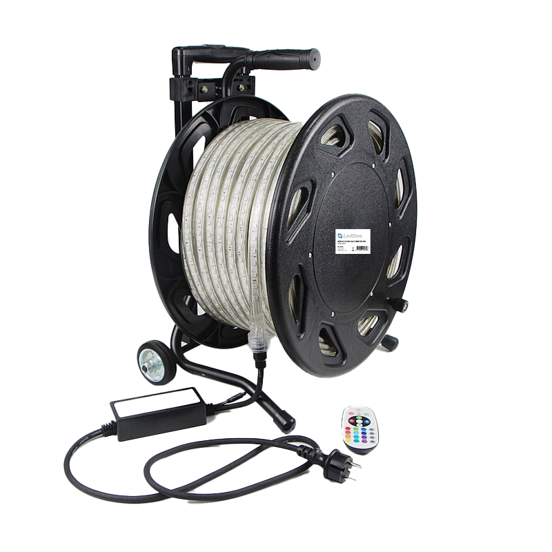 LED Strip Rolle 50m RGB 230V IP65 mit Controller