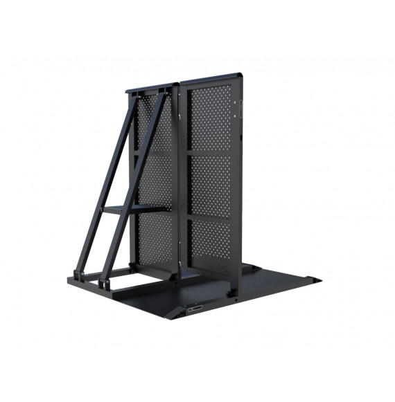 Crash Barrier - gerades Element mit Kabelführungstür - BLACK