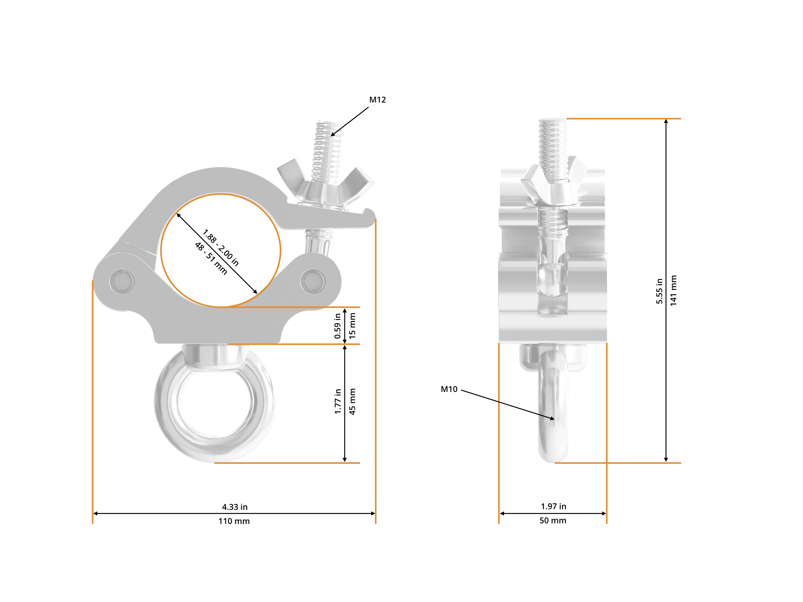 Half Coupler Eye 48-51/50/200kg