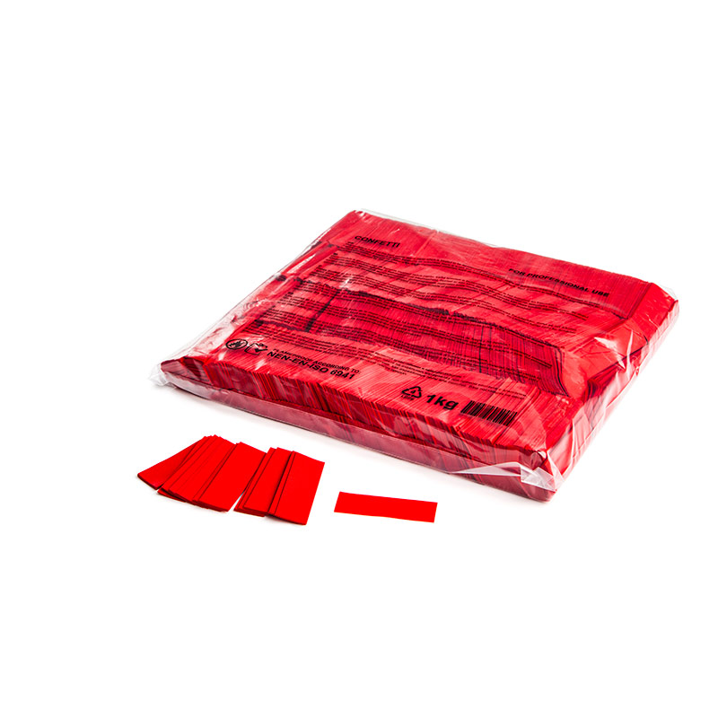 Slowfall confetti rectangles 55x17mm - Red
