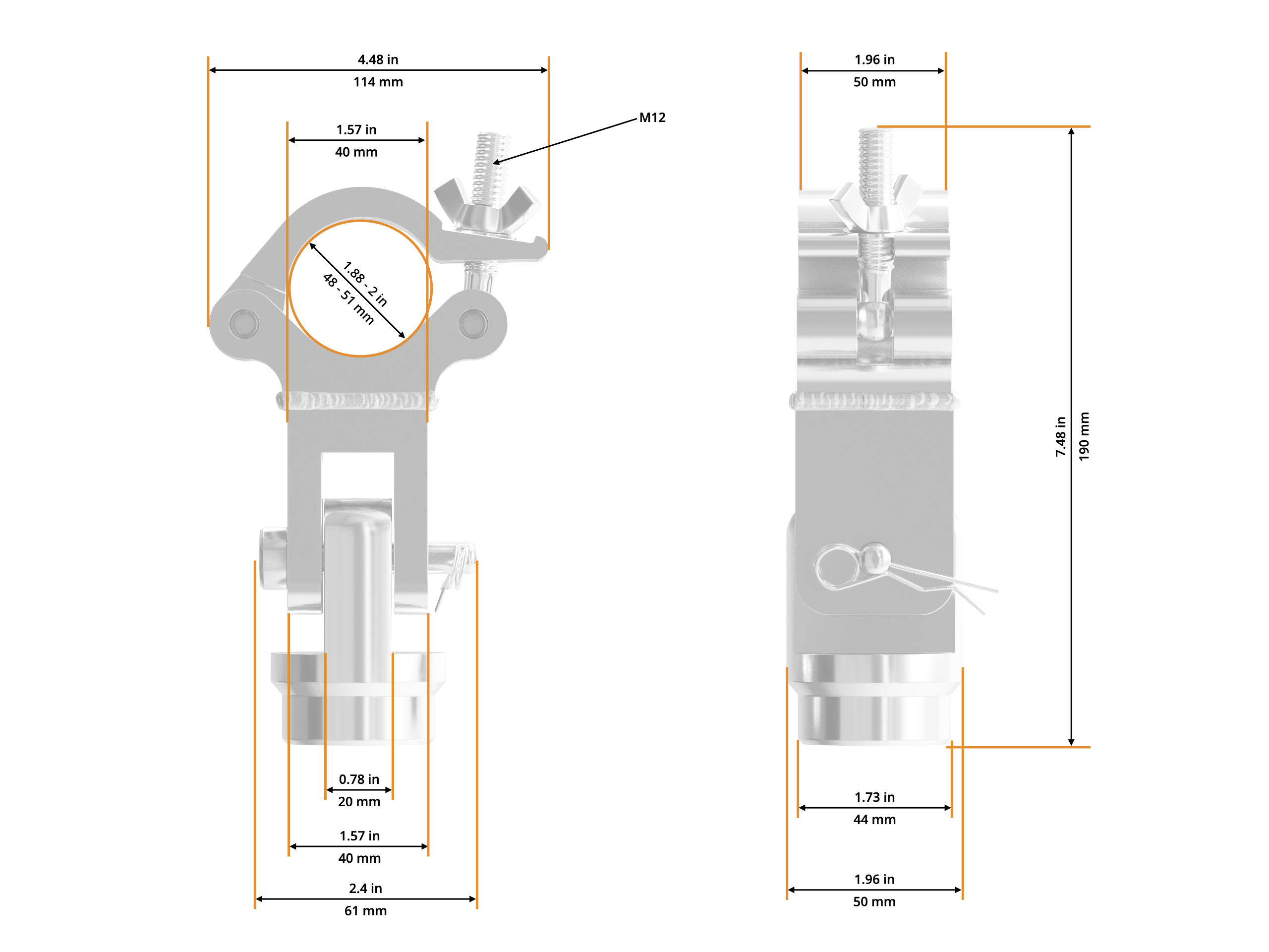 Coupler inkl. Knickelement für Cornerbrake