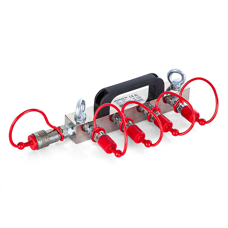 Co2 High Pressure Distribution Block (4x 3/8 hose in, 1x 3/8 out)