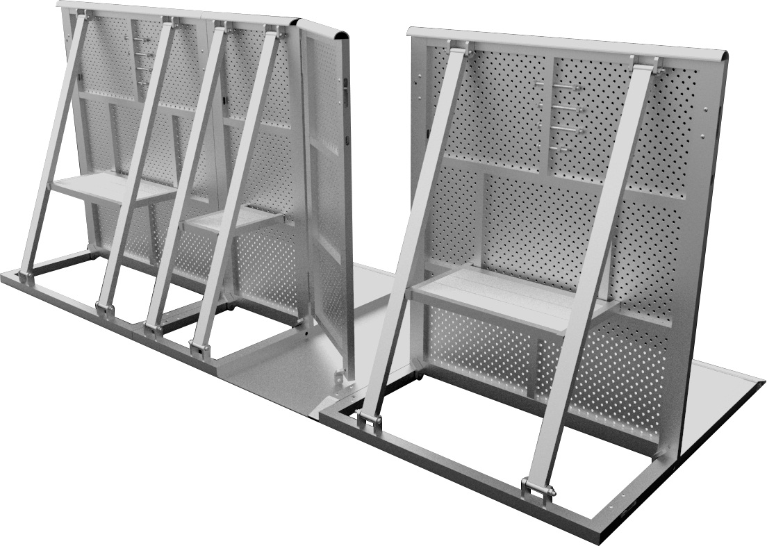 Crash Barrier - gerades Element mit Kabelführungstür