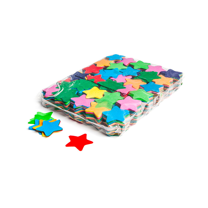 Slowfall confetti stars Ø 55mm - Multicolour