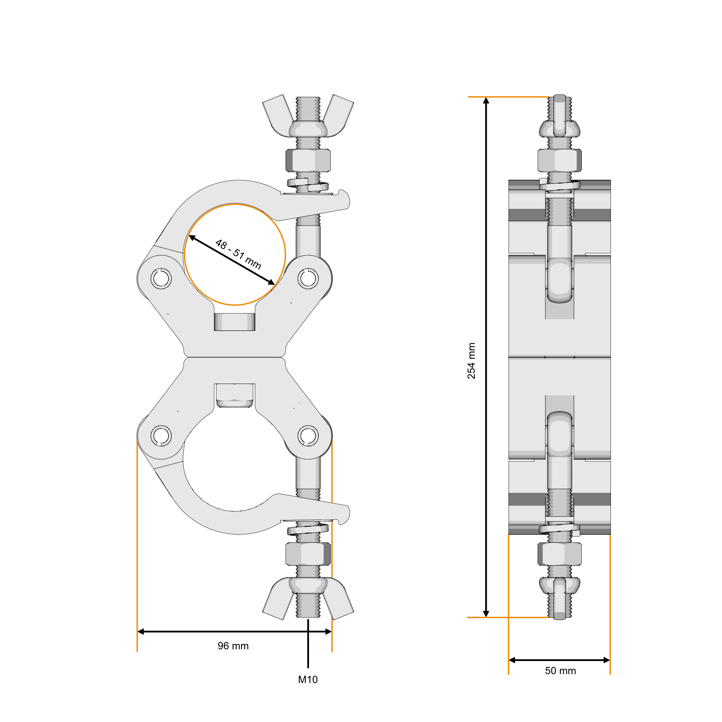 Swivel Coupler 48-51/50/750kg