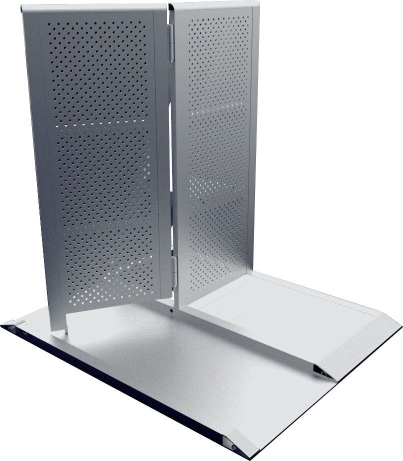 Crash Barrier - gerades Element mit Kabelführungstür